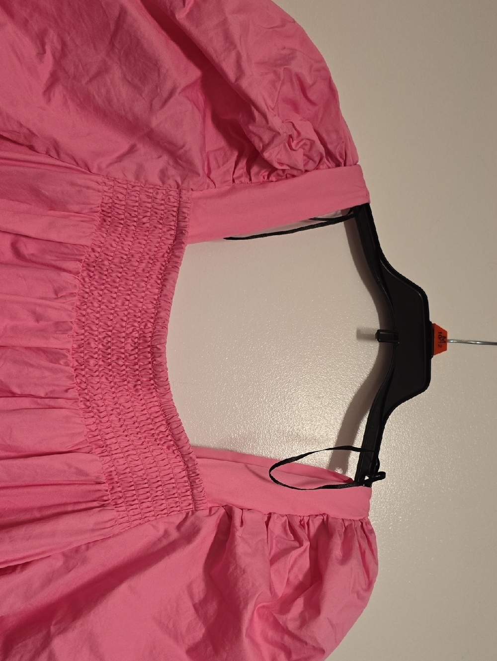 H&M Pink Puff Sleeve Kaftan Maxi Dress M - Picture 2 of 6